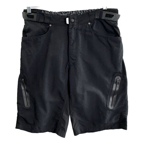 ZOIC Men Cycling Shorts Adjustable Mountain Biking Sz L Black Outdoors 63-5 - Picture 1 of 14